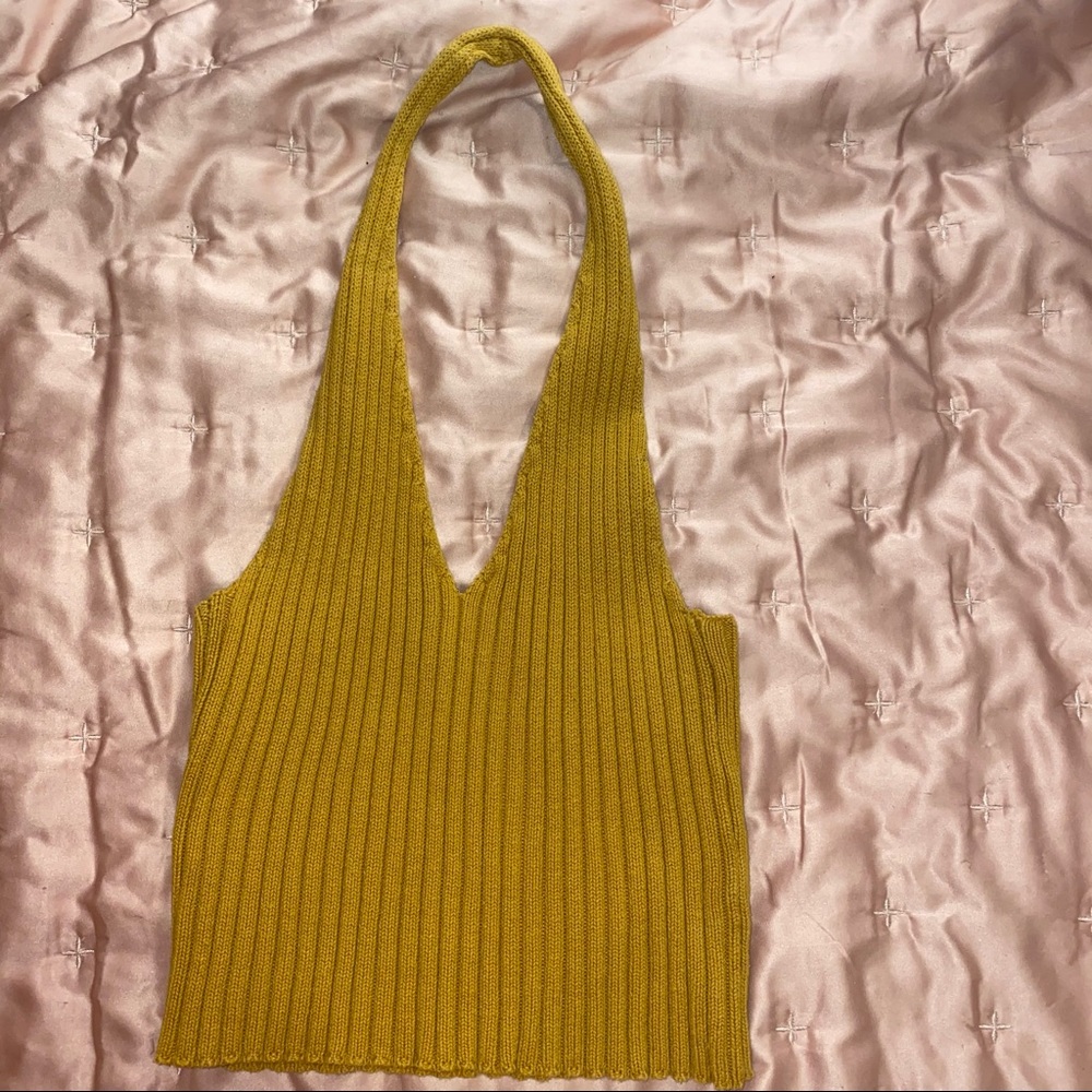 Yellow Forever 21 Halter Top